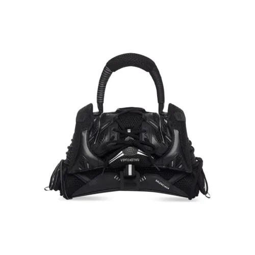 Balenciaga HOURGLASS Кожа Сумка Hourglass Сумка Сумка через плечо Сумка через плечо Маленькая Женская Черная