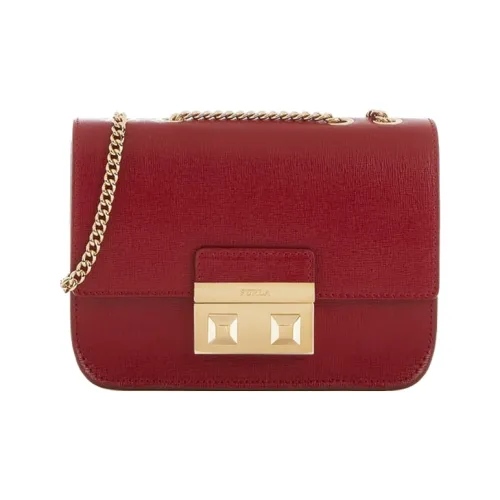 Furla Bella Кожа Сумка через плечо Мини Женская Красная