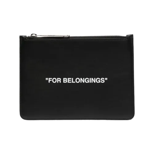 OFF Белый Кожа Конверт Сумка Кошелек Маленькая Сумка Клатч Стандартный Мужской Черный