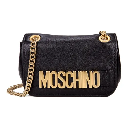 MOSCHINO Сумка через плечо из коровьей кожи женская черная