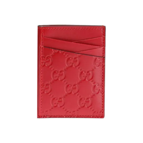 GUCCI Кожа Держатель для карт Держатель для карт Стандартный Женский Красный