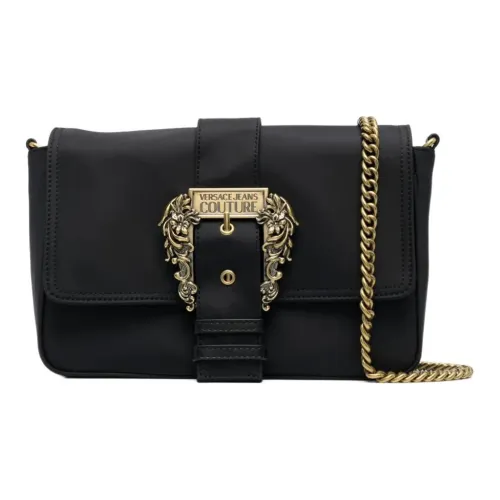 VERSACE JEANS COUTURE Полиамид с полиуретаном сумка через плечо женская черная