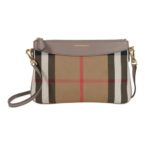 Burberry Клатч с кожаными вставками сумка через плечо женская хаки