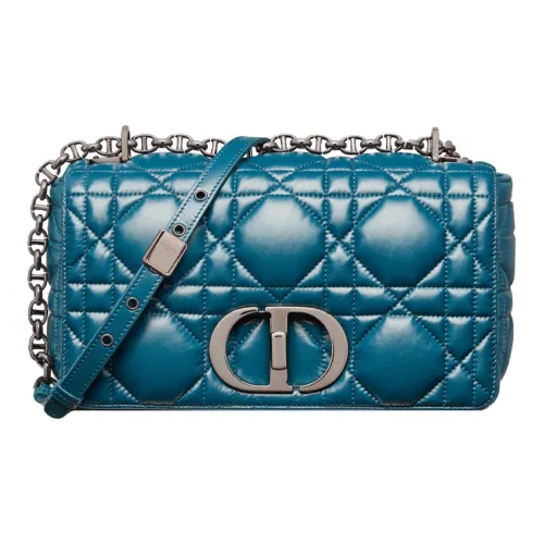 DIOR Caro Коровья кожа Сумка через плечо Средняя Женская Стальной синий