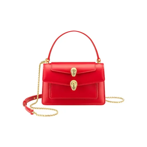 BVLGARI Alexander Wang Коллаборация Гладкая Телячья Кожа Цепочка Бананка Сумка через плечо Сумка на одно плечо Женская Красная