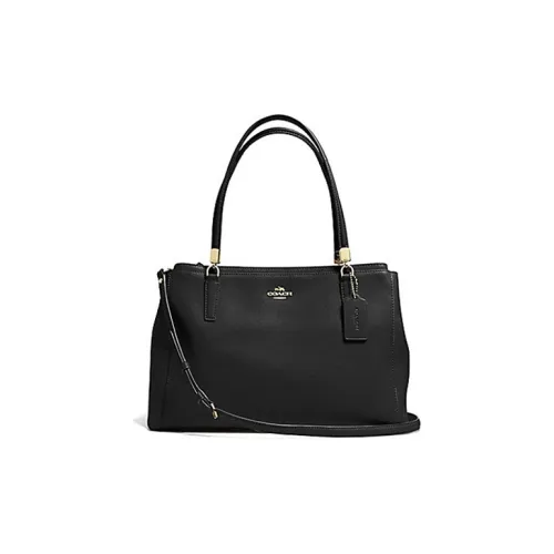 COACH Christie Кожа Сумка через плечо Сумка Killer Сумка Большая Женская Черная