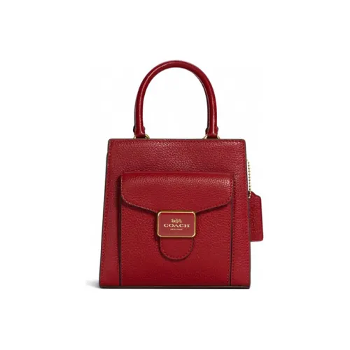 COACH Перец Шерстяной Маленькая Квадратная Сумка Сумка через плечо Маленькая Женская Красная