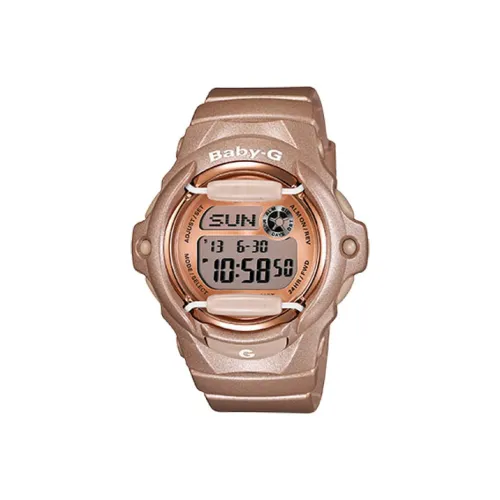 CASIO Детский Г Коллекция Кварцевый Механизм Часы Женские Золотистый Циферблат