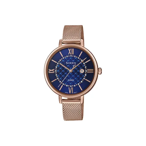 CASIO SHEEN Collection Кварцевый механизм Часы Женские Синий циферблат