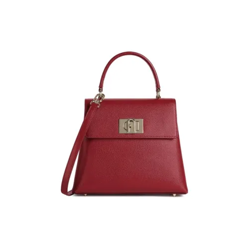 Furla Сумка из коровьей кожи маленькая женская бордового цвета