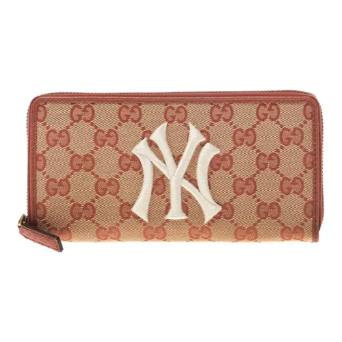 GUCCI NY Yankees Коллаборация Холст Кошелек Унисекс