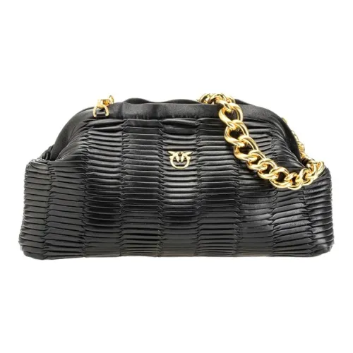 PINKO Овчина Облачная Сумка Swallow Сумка Сумка Сумка через плечо Женская Черная