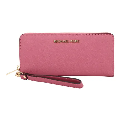 MICHAEL KORS MICHAEL KORS Luggage Collection Коровья кожа Кошелек Клатч Женские Розовый