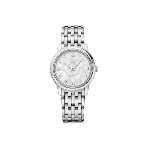 OMEGA Quartz Movement Женские Elegant Saucer Series Часы 27,4 мм Белый