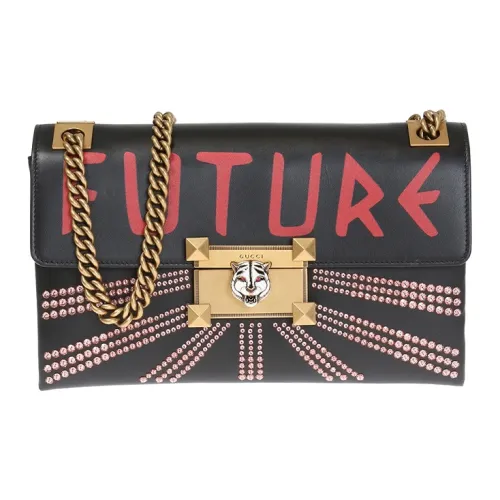 GUCCI Навесной замок кожа сумка через плечо сумка с замком портативная сумка через плечо большая женская черная