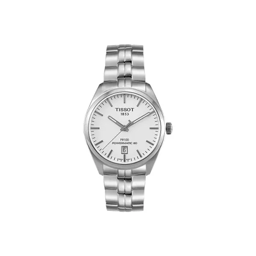 TISSOT Mechanical Механизм Мужские Часы из Коллекции PR100 Белые