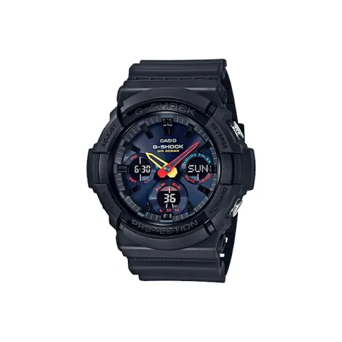 CASIO G SHOCK Collection Кварцевый механизм Смола Ремешок Часы Мужские Черный Циферблат GAS 100BMC 1A