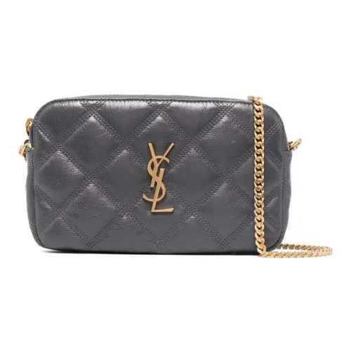 SAINT LAURENT Lambskin Сумка через плечо Женская Серый