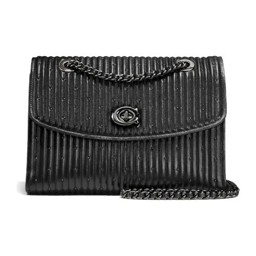 COACH Овчина Сумка через плечо Сумка на плечо Женская Черная