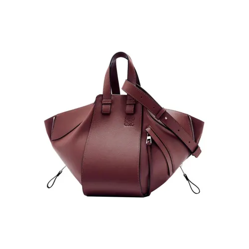 LOEWE Hammock Классическая Сумка через плечо из телячьей кожи Сумка Женская Цвет Малбек Красный