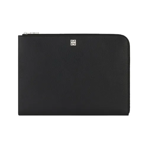GIVENCHY Рельефная Телячья Кожа Монетница Клатч Мужской Черный