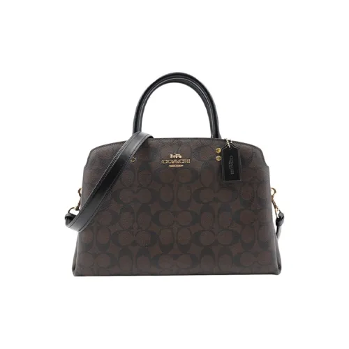 COACH Lillie ПВХ Сумка через плечо Сумка Женская Темно-Коричневая