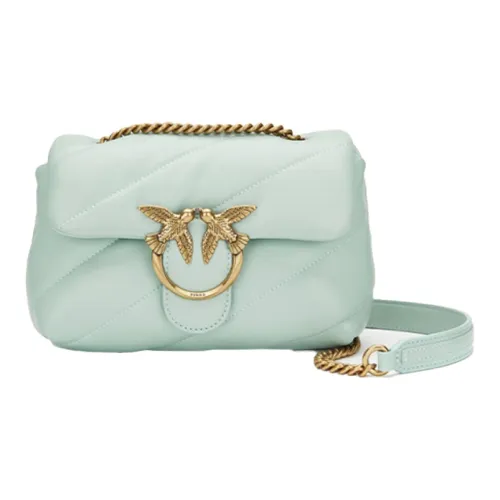 PINKO PuffQuilt Лоскутное шитье Овчина Сумка-подушка Сумка через плечо Мини Женская Мятно-зеленый