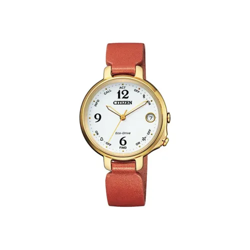 CITIZEN Ecology Drive Collection Светильник Кварцевый механизм Естественная кожа Ремешок Часы Женские Белый циферблат