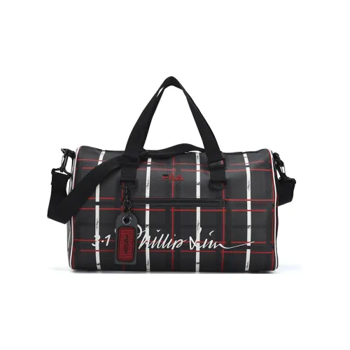 FILA 3,1PHILLIP LIM Коллаборация ПУ (полиуретан) Бостон Сумка Сумка через плечо Путешественная сумка Стандартная Унисекс Черная