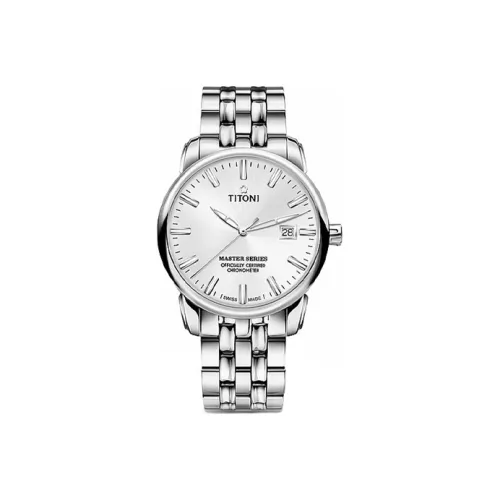TITONI Автоматический Механический Механизм Мужские Часы 41mm*17mm*8mm Белый