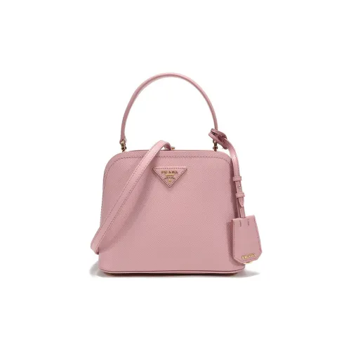 PRADA Saffiano Коровья кожа Сумка через плечо Мини Женская Светло-розовая
