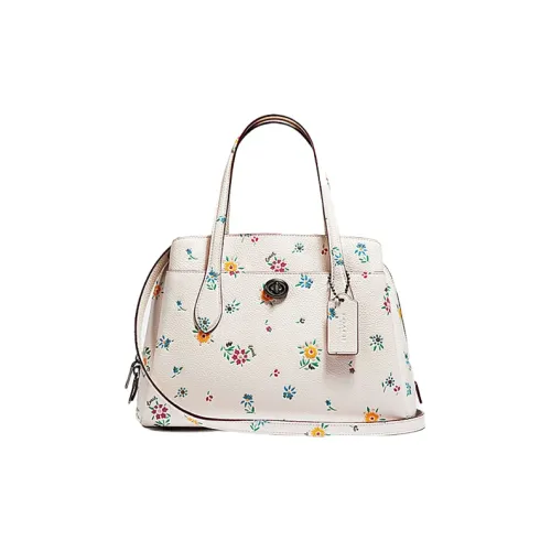 COACH Lora Кожа Сумка Сумка через плечо Сумка через плечо Клатч Большой Женский Мел Белый