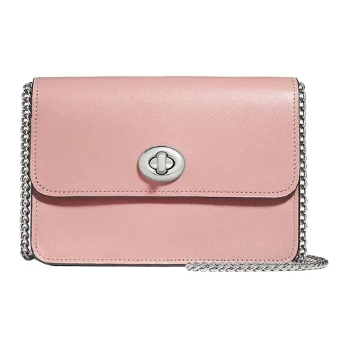 COACH Bowery Кожа Сумка через плечо Маленькая Женская Розовая и Коричневая