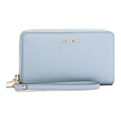 MICHAEL KORS Jet Set Travel Кошелек из коровьей кожи Мини Женский Синий