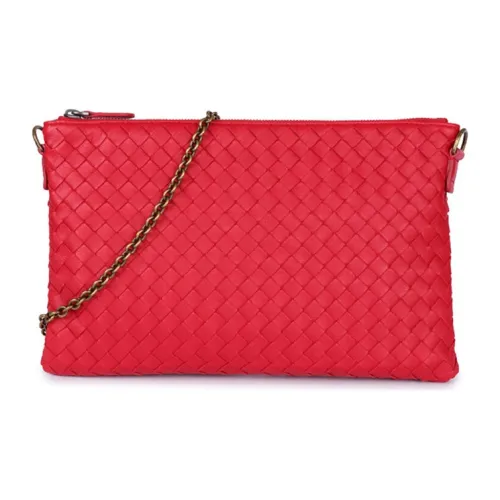Bottega Veneta Sheepskin Сумка с цепочкой Сумка через плечо Сумка на плечо Женская Красная
