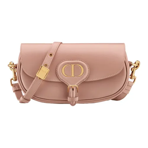 DIOR Bobby Гладкая коровья кожа Полумесяц Сумка Сумка Сумка через плечо Сумка через плечо Женская Розовая