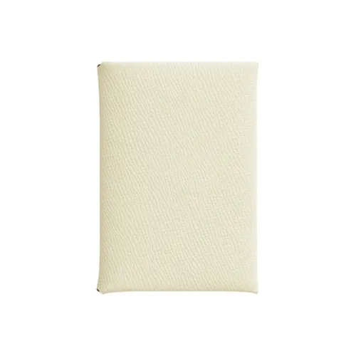 HERMES Epsom Телячья кожа Держатель для карт Мини Женский Экрю