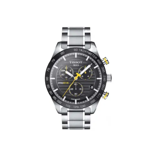 Tissot Luchi 516 Series Кварцевый механизм Мужские часы Часы 42 мм Черный циферблат Корпус из нержавеющей стали