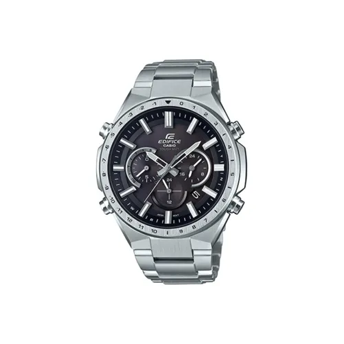 CASIO EDIFICE Солнечный кварцевый механизм Часы Мужские Черный циферблат