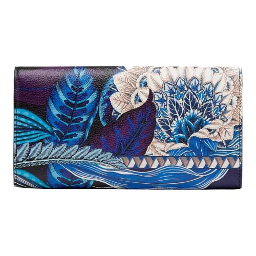 FERRAGAMO Кожа Кошелек Женские Синий Черный Многоцветный