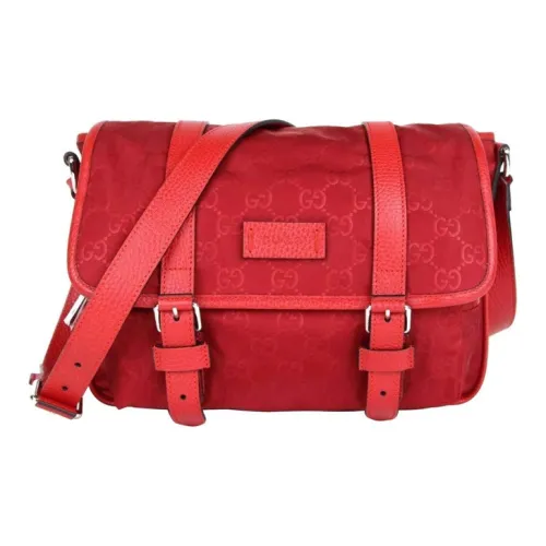 GUCCI Кожа Детали Курьерская сумка Сумка через плечо Мужская Красная