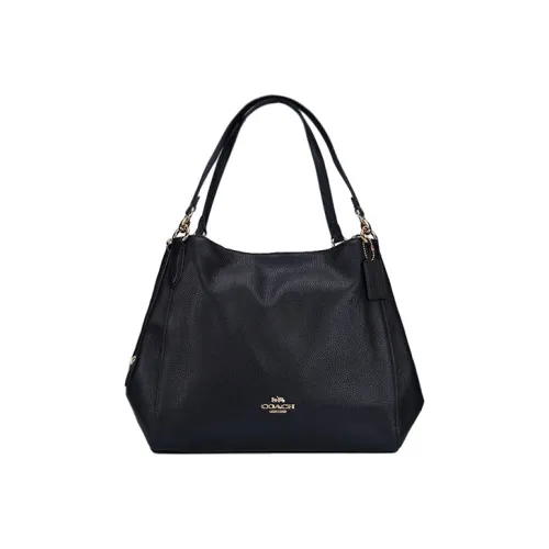 COACH Hallie Корова Кожа Сумка Стандартная Женская Черная