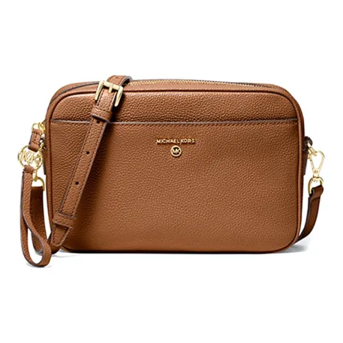 MICHAEL KORS Jet Set Charm Коровья кожа Camera Сумка Сумка через плечо Большая Женская Коричневая