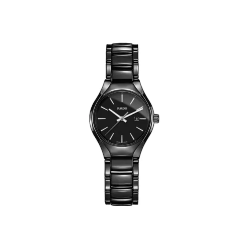 RADO Realme Collection Кварцевый механизм Женские часы 30 мм Черный циферблат Керамика Корпус Керамика Ремешок R27059152