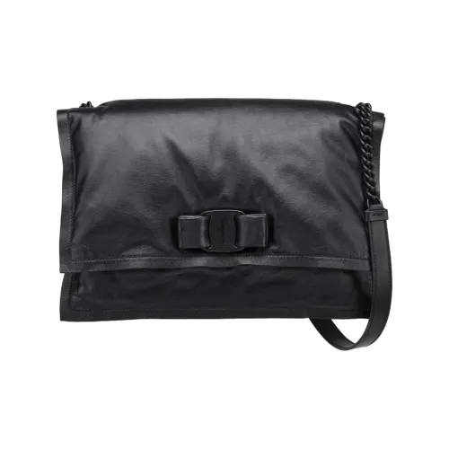 FERRAGAMO Viva Коровья кожа Подушка Сумка Сумка через плечо Сумка на плечо Женская Черная