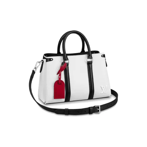 LOUIS VUITTON Soufflot Водная рябь Кожа EPI Одно плечо Сумка Средний Женская Белый Черный