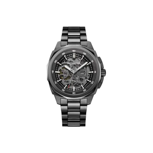 ROSSINI Medallion Collection Автоматический Механический Механизм Ремешок из Нержавеющей Стали Часы Мужские Часы