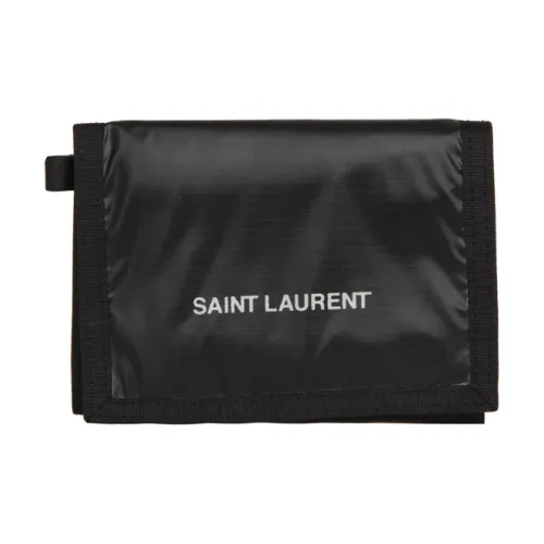 SAINT LAURENT Полиэстер Карман для монет Цепочка Элемент Кошелек Стандартный Унисекс Черный