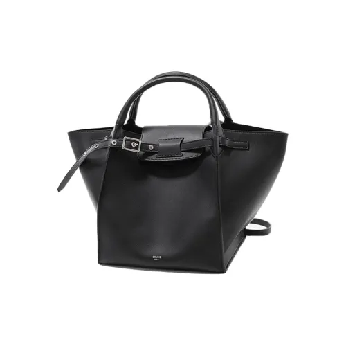 CELINE Телячья кожа Тоут Сумка Сумка для покупок Портативная Сумка через плечо Маленькая Женская Черная