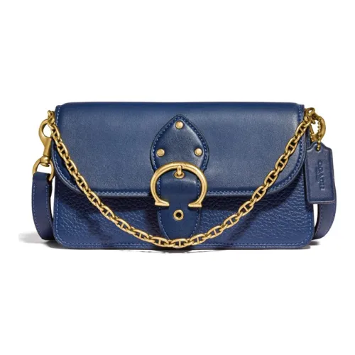 COACH Beat Кожа Флип Сумка Сумка через плечо Сумка через плечо Мини Женская Королевский Синий